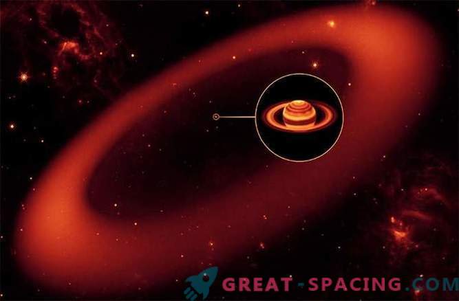 Inelul recent descoperit de Saturn eclipsă gigantul de gaz