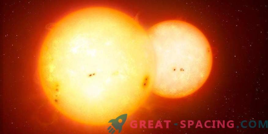 A fost găsită o eclipsă dublă a unui sistem de stele trimise