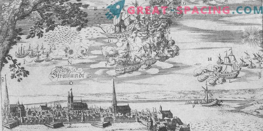 Incidente em Bachfert - 1665. Os pescadores descrevem a batalha dos navios voadores
