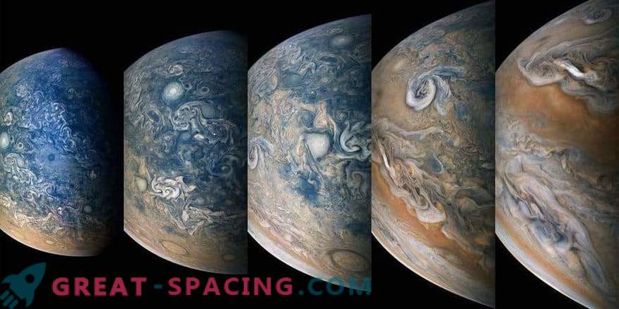 Vedere uimitoare spre nord de Jupiter