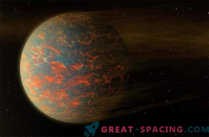 Cele două laturi ale unei exoplanetă sunt solide și topite