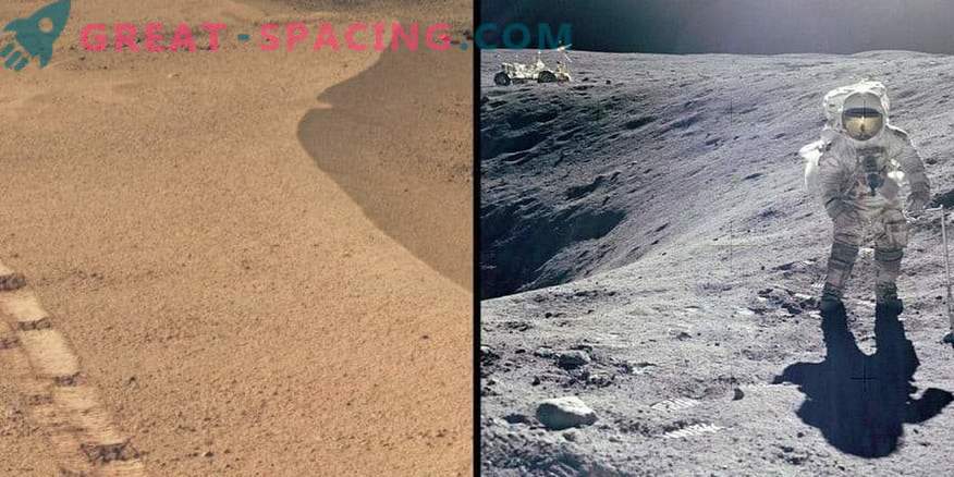 Craterul martian seamănă cu situl lunar Apollo