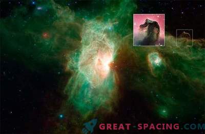 Nova imagem da Nebulosa da Chama, feita pelo telescópio Spitzer