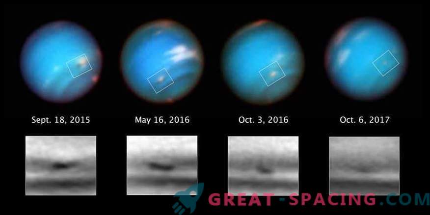 Hubble urmărește furtuna ciudată a lui Neptun