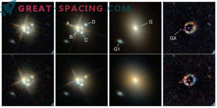 S-a găsit un quasar roșu al lentilei gravitaționale neobișnuite