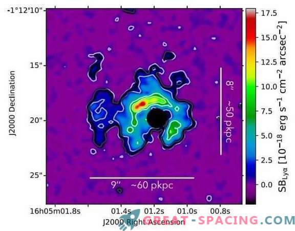 Aruncarea lui Lyman alfa în jurul valorii de quasar J1605-0112
