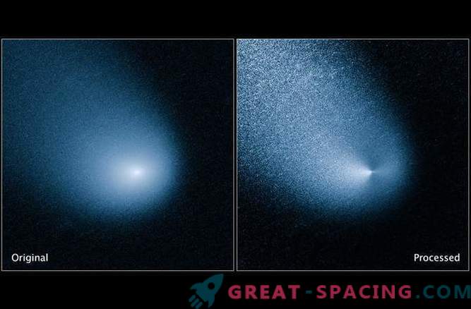 Hubble a procesat o fotografie a unei comete de sate cu comete apropiindu-se de Marte