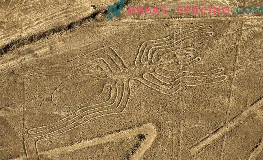 Antichi disegni nel deserto di Nazca. Gli ufologi indicano l'origine extraterrestre