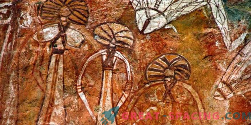 Ce fel de creaturi sunt descrise pe o pictură de rock de 10.000 de ani