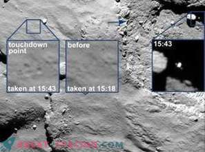 Poate că Philae sa prins pe marginea craterului și a zburat în umbra cometei!