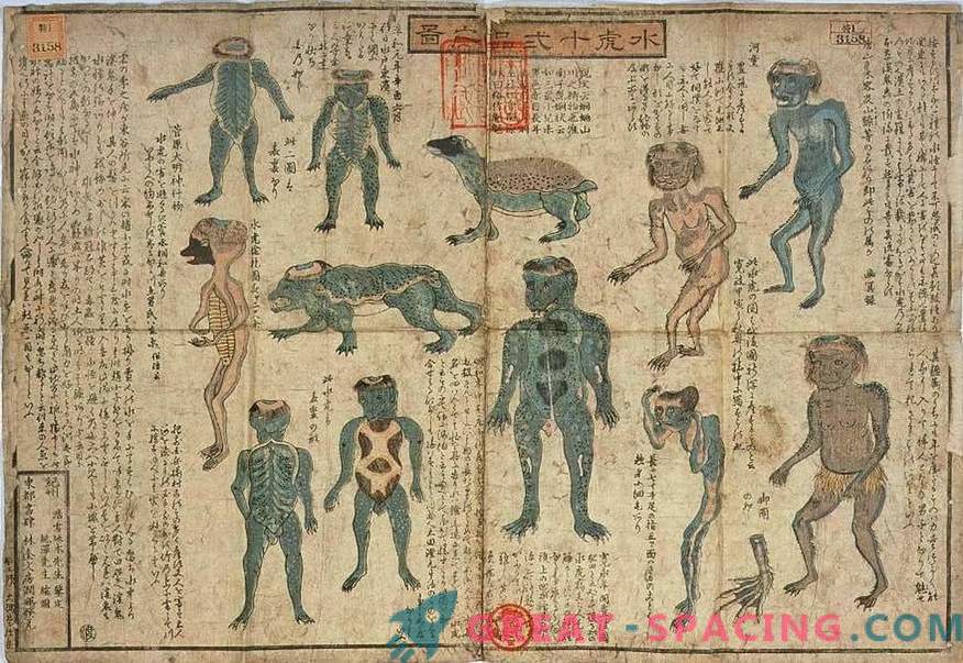 Expoziția de 200 de ani a Muzeului japonez seamănă cu o creatură mistică Kappa. Versiunea de ufologi