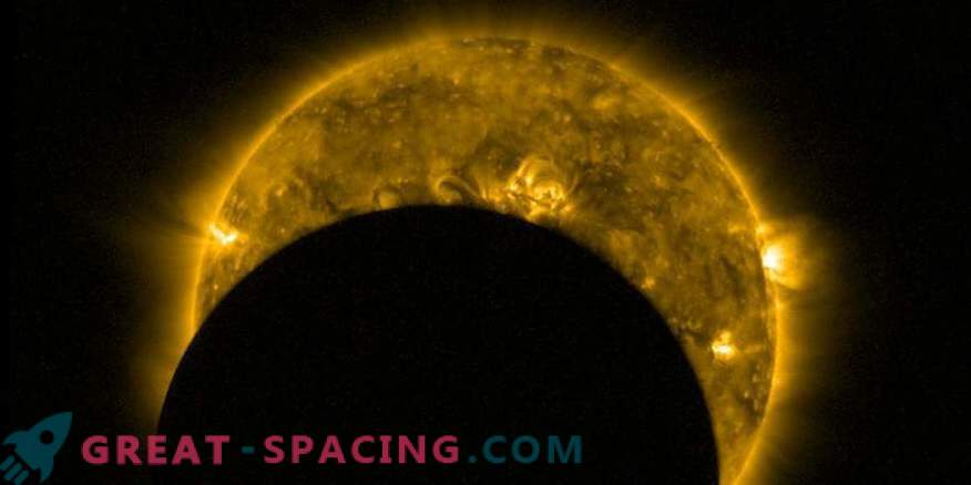 Vedere din spațiu: eclipsa parțială a soarelui