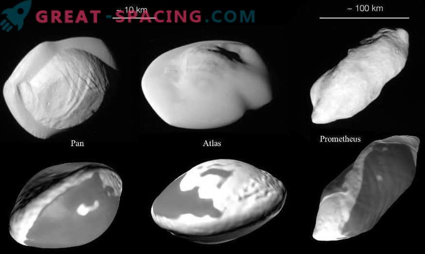 Detaliile istoriei pentru sateliții mici mici ai lui Saturn