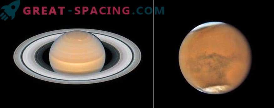 Imagini noi ale lui Marte și Saturn de la Hubble
