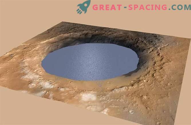 Mount Sharpi kraater Marsil on iidse järve jääk